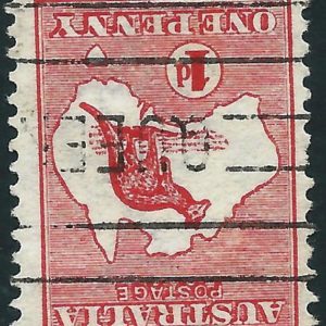 AUSTRALIA - 1913 ROO INV 1st Wmk 1d 'RED' Die I SG2cw FU Cv £22 [A4396]