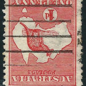 AUSTRALIA - 1914 ROO INV 1st Wmk 1d 'RED' Die IIa SG2ew FU Cv £29 [A4403]