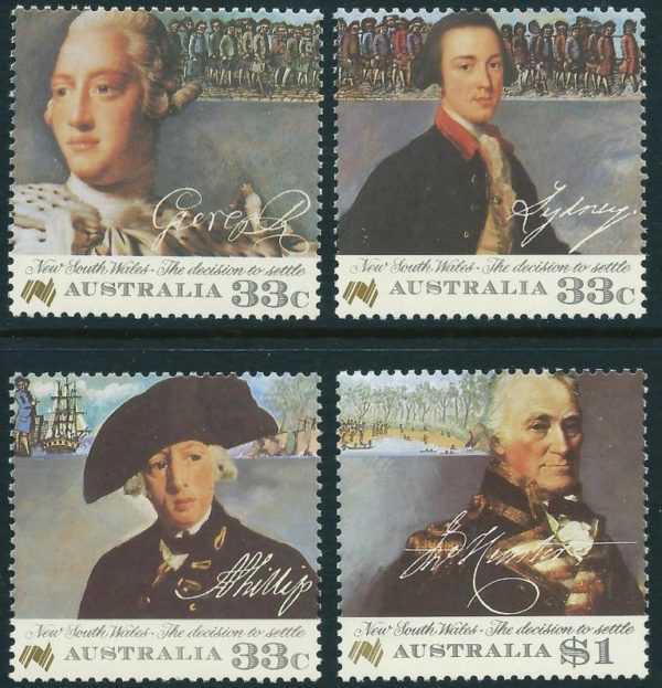 AUSTRALIA - 1986 'BICENTENNIAL V - Decision to Settle' Set of 4 MNH [E6287]