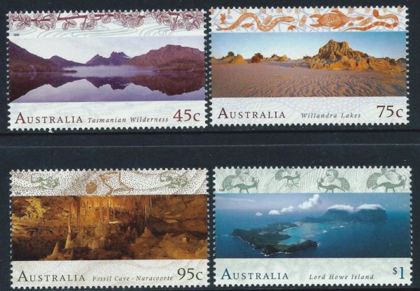 AUSTRALIA - 1996 'WORLD HERITAGE SITES' Set of 4 MNH [E4362]