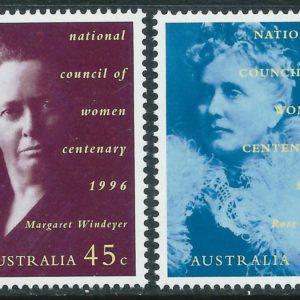 AUSTRALIA - 1996 'COUNCIL OF WOMEN' Pair MNH [8054]