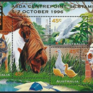 AUSTRALIA - 1996 'PETS' Miniature Sheet ASDA Centrepoint Overprint MNH [E5837]