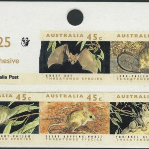 AUSTRALIA - 1992 'ENDANGERED SPECIES' Self Adhesive Sheetlet 1K Mint [E2603]