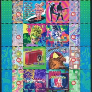 AUSTRALIA - 1998 'AUSTRALIAN ROCK 'N ROLL' Sheetlet MNH [E8451]