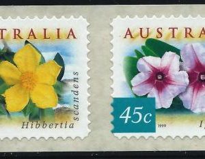 AUSTRALIA - 1999 'COASTAL FLOWERS' Self Adhesive SNP Coil Strip Mint [E8442]