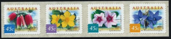 AUSTRALIA - 1999 'COASTAL FLOWERS' Self Adhesive SNP Coil Strip Mint [E8442]