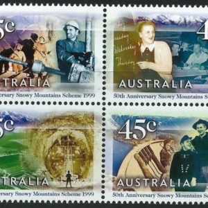 AUSTRALIA - 1999 'SNOWY MOUNTAIN SCHEME' Block of 4 MNH [E7051]