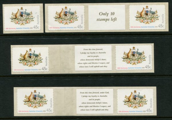 AUSTRALIA - 1999 '50th ANNIVERSARY OF CITIZENSHIP' Self Adhesive Collector Set Mint [E4414]