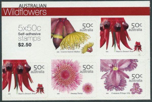 AUSTRALIA - 2005 'WILDFLOWERS' Self Adhesive Booklet Pane Mint [E8427]