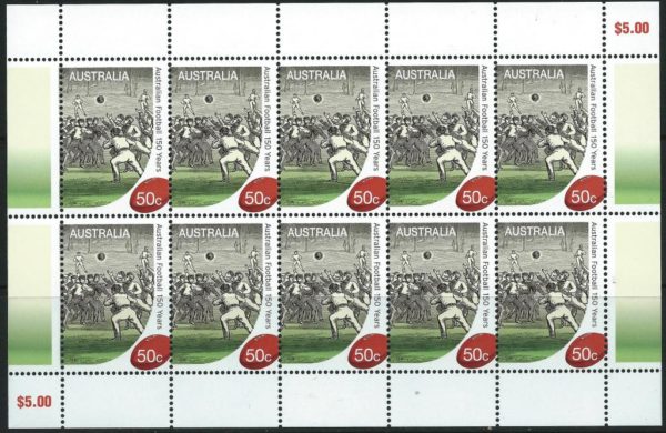 AUSTRALIA - 2008 '150th ANNIVERSARY OF AUSTRALIAN FOOTBALL' Miniature Sheet MNH [F1733]