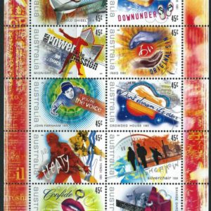 AUSTRALIA - 2001 'ROCK AUSTRALIA' Sheetlet of 10 MNH [E7870]
