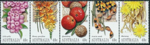 AUSTRALIA - 2002 'BUSH TUCKER' Strip of 5 MNH [E8564]