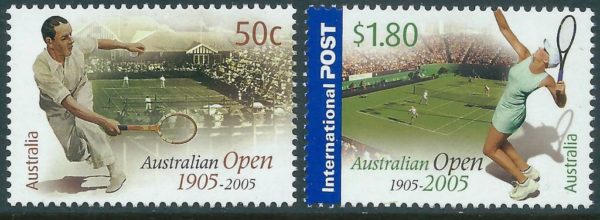 AUSTRALIA - 2005 'TENNIS CENTENARY' Pair MNH [7681]