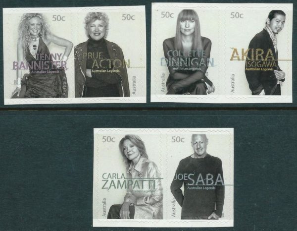 AUSTRALIA - 2005 'FASHION LEGENDS' Self Adhesive set of 6 Mint [B8228]