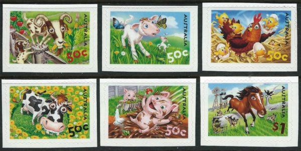 AUSTRALIA - 2005 'DOWN ON THE FARM' Self Adhesive Set of 5 Mint [D7420]