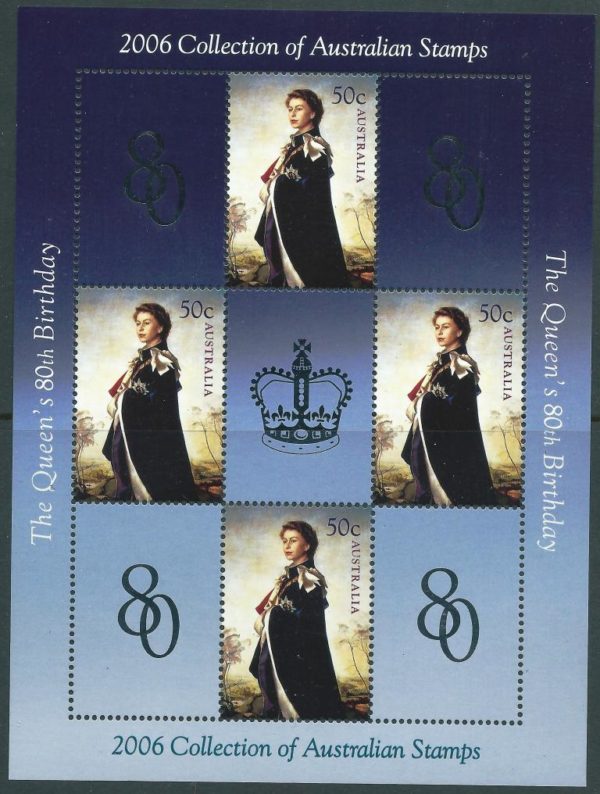 AUSTRALIA - 2006 'QEII 80th BIRTHDAY' Year Book Miniature Sheet MNH [E5472]