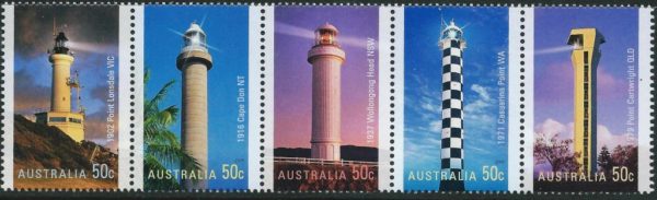 AUSTRALIA - 2006 '20th CENTURY LIGHTHOUSES' Strip of 5 MNH [F0666]