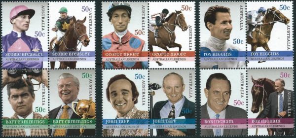 AUSTRALIA - 2007 'LEGENDS OF HORSERACING' Set of 12 MNH [D3258]