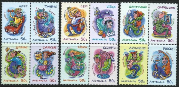 AUSTRALIA - 2007 'SIGNS OF THE ZODIAC' Set of 12 MNH [B9617]
