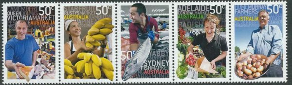 AUSTRALIA - 2007 'MARKET FEAST' Strip of 5 MNH [B7248]