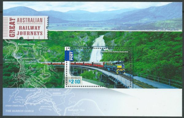 AUSTRALIA - 2010 'GREAT AUSTRALIAN RAILWAY JOURNEYS' Miniature Sheet MNH [B9720]