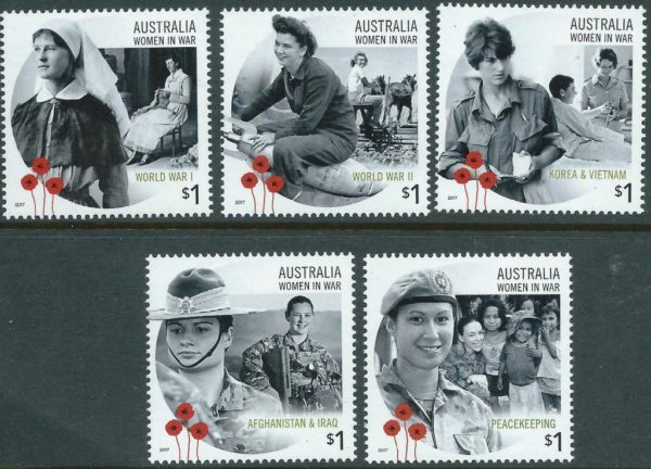 AUSTRALIA - 2017 'WOMEN IN WAR' Set of 5 MNH [E7867]