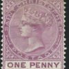 ST CHRISTOPHER - 1870 QV 1d 'MAGENTA' MH SG6 Cv £80 [A1747]