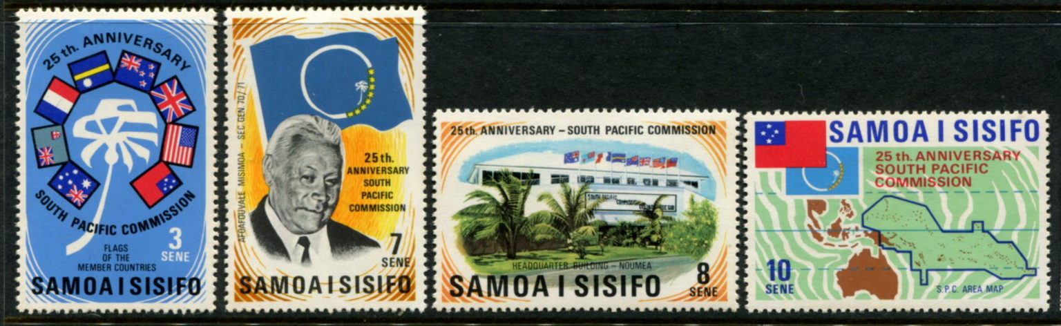 SAMOA – 1972 ’25th ANN. SOUTH PACIFIC COMMISSION’ Set of 4 MLH SG382-85 ...