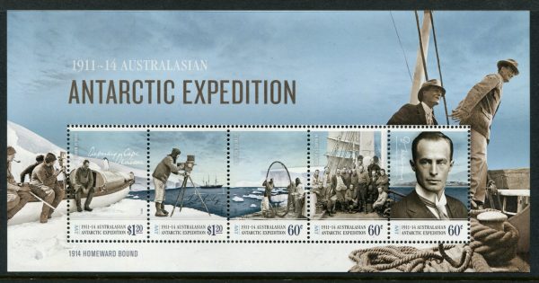 AAT - 2014 'CENTENARY of AUSTRALIA ANTARTIC EXPEDITION' Miniature Sheet MNH [E5692]