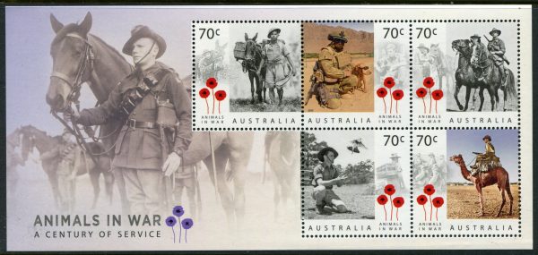 AUSTRALIA - 2015 'ANIMALS IN WAR' Miniature Sheet MNH [D4600]