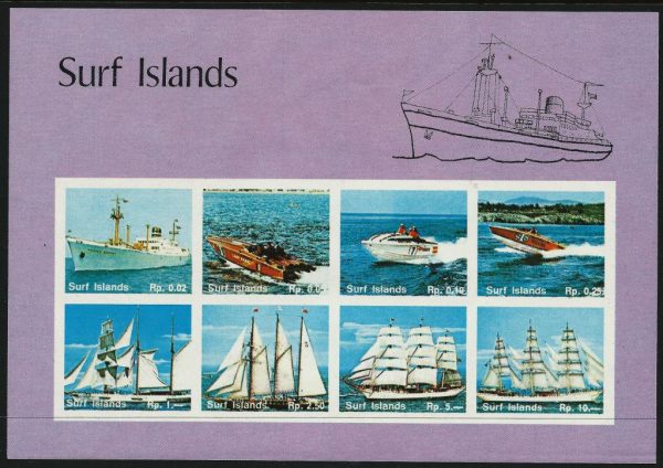 SURF ISLANDS - 'SHIPS & BOATS' Imperf Miniature Sheet MNH [6781]