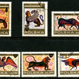 POLAND - 1976 'CORINTHIAN VASE PAINTINGS' Set of 6 CTO [B0794]