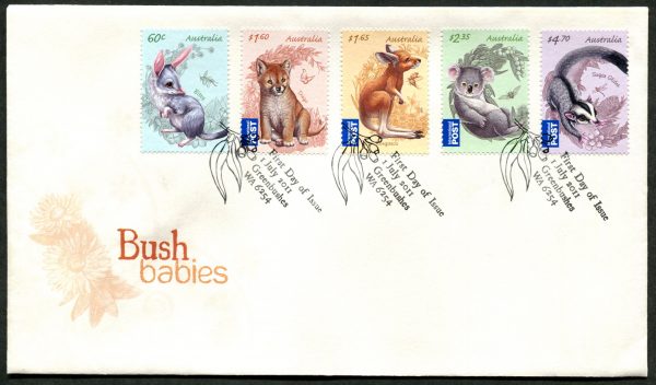 AUSTRALIA - 2011 'BUSH BABIES' First Day Cover [D8561]