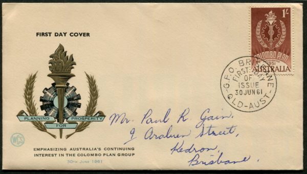 AUSTRALIA - 1961 'COLOMBO PLAN' WCS First Day Cover [C0961]