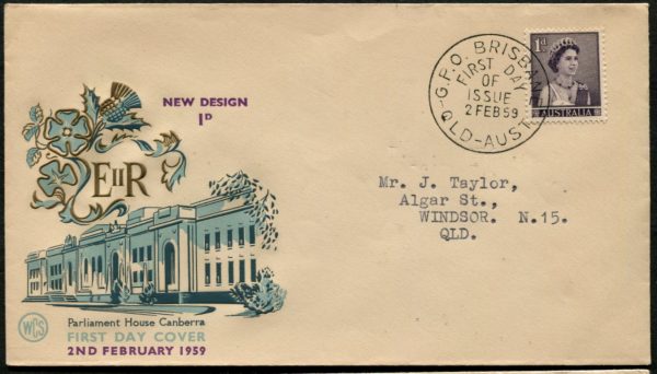 AUSTRALIA - 1959 'PARLIAMENT HOUSE CANBERRA' WCS First Day Cover [C0962]