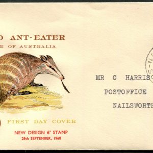 AUSTRALIA - 1960 6d 'BANDED ANT-EATER' WCS First Day Cover [C1736]