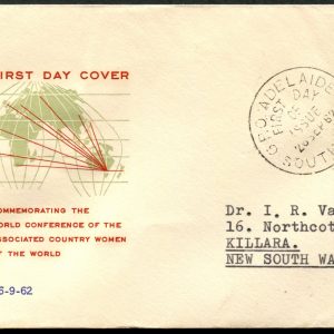 AUSTRALIA - 1962 'COUNTRY WOMEN'S CONFERENCE' WCS First Day Cover [C1746]