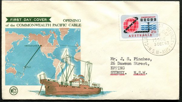 AUSTRALIA - 1963 'OPENING OF COMMONWEALTH CABLE' WCS First Day Cover [C1755]