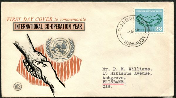 AUSTRALIA - 1965 'INTERNATIONAL CO-OPERATION YEAR' WCS First Day Cover [C1812]