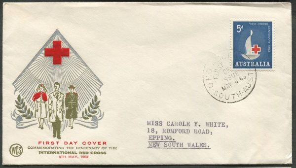 AUSTRALIA - 1963 'CENTENARY OF RED CROSS' WCS First Day Cover [C1834]