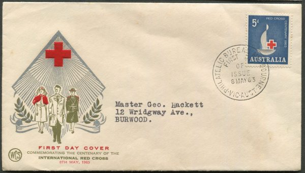 AUSTRALIA - 1963 'CENTENARY OF RED CROSS' WCS First Day Cover [C1835]