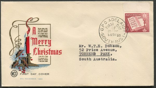 AUSTRALIA - 1960 'A MERRY CHRISTMAS' WCS First Day Cover [C1857]