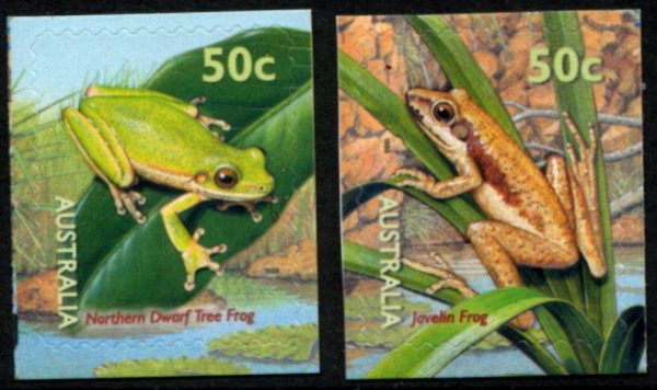 AUSTRALIA - 1999 'SMALL POND LIFE' Self Adhesive pair Mint [E8437]