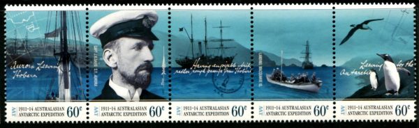 AAT - 2011 'CENTENARY of AUSTRALIA ANTARCTIC EXPEDITION' Strip of 5 MNH [E4838]