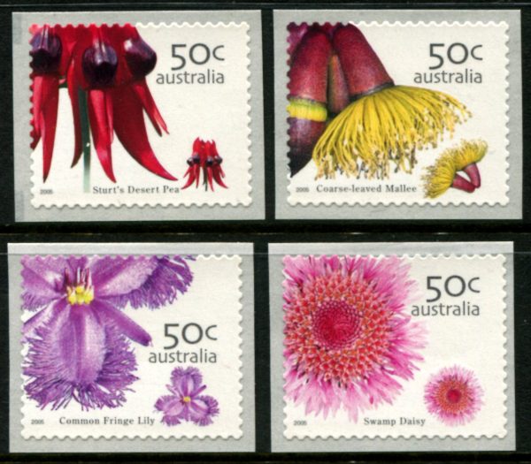 AUSTRALIA - 2005 'WILDFLOWERS' Perma Reprint Set of 4 Self Adhesives Mint [B1372]