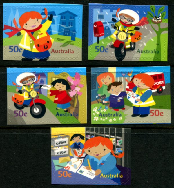 AUSTRALIA - 2006 'POSTIE KATE' Set of 5 Self Adhesives Mint [E3380]