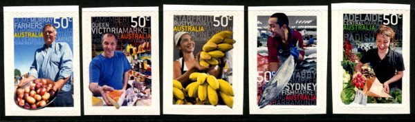 AUSTRALIA - 2007 'MARKET FEAST' Set of 5 Self Adhesives Mint [B1354]