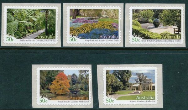 AUSTRALIA - 2007 'BOTANIC GARDENS' Self Adhesive Set of 5 Mint [E9016]