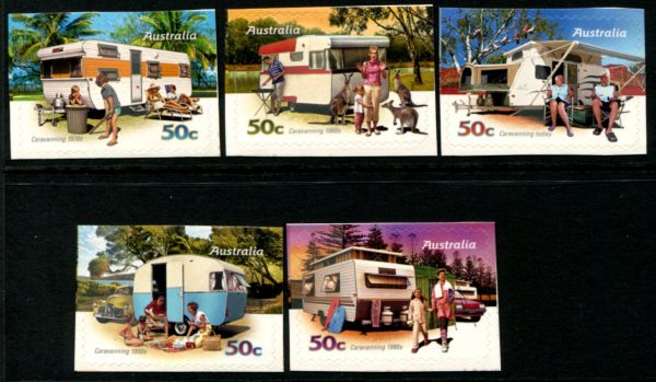 AUSTRALIA - 2007 'CARAVANING THROUGH THE YEARS' Set of 5 Self Adhesives Mint [E3379]