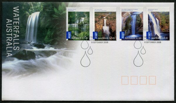 AUSTRALIA - 2008 'AUSTRALIAN WATERFALLS' International First Day Cover [C1275]